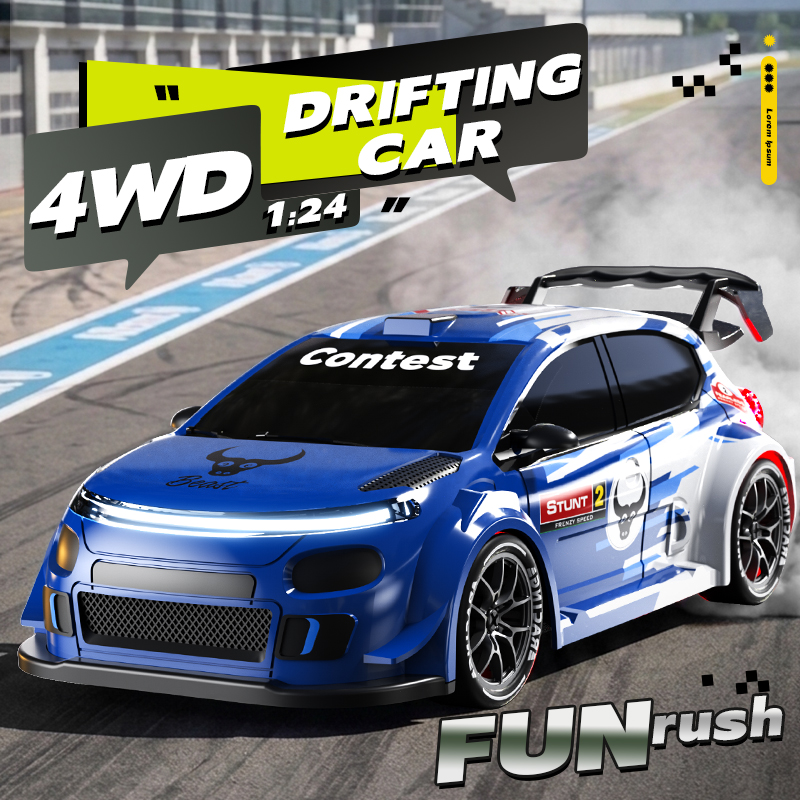 Rc Drift Car 1 24 Scale 4Wd - Samochód RC do driftu w skali