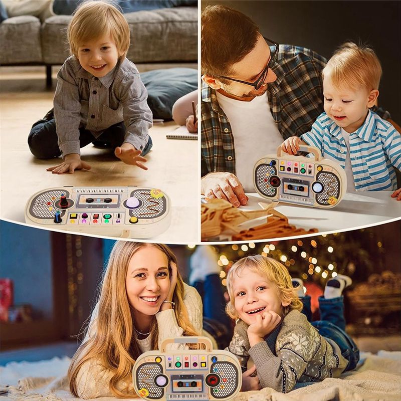 Drewniana tablica manipulacyjn – Montessori Wooden Busy Board Toddler recenzja i cena