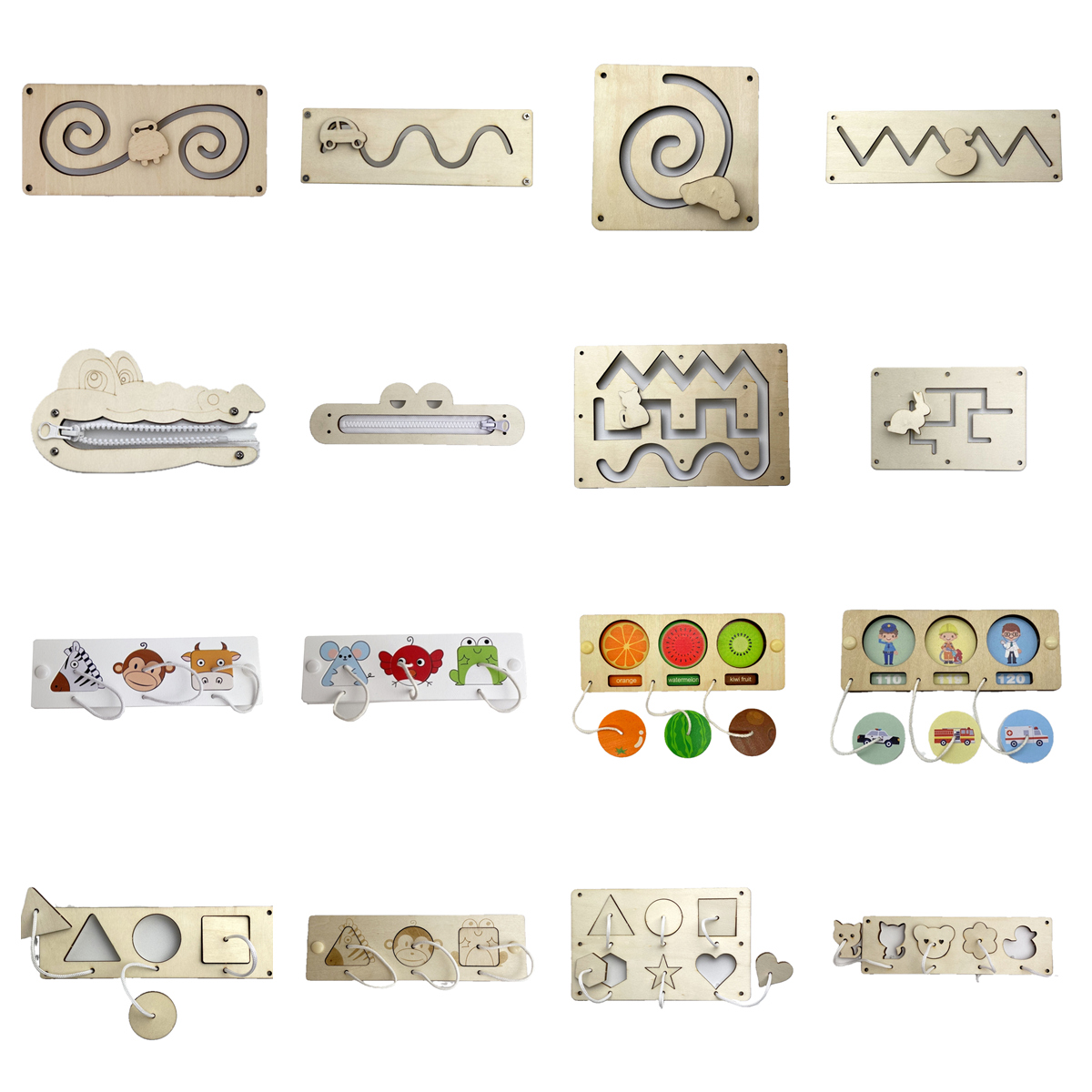Domowe materiały Montessori dr – Montessori Wooden Busy Board Toddler recenzja i cena