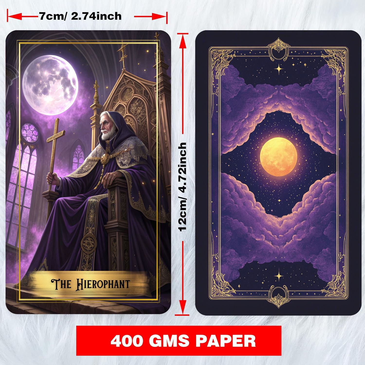 Karty Tarota Purple Moon z prz – Tarot Cards Deck With Guidebook recenzja i cena