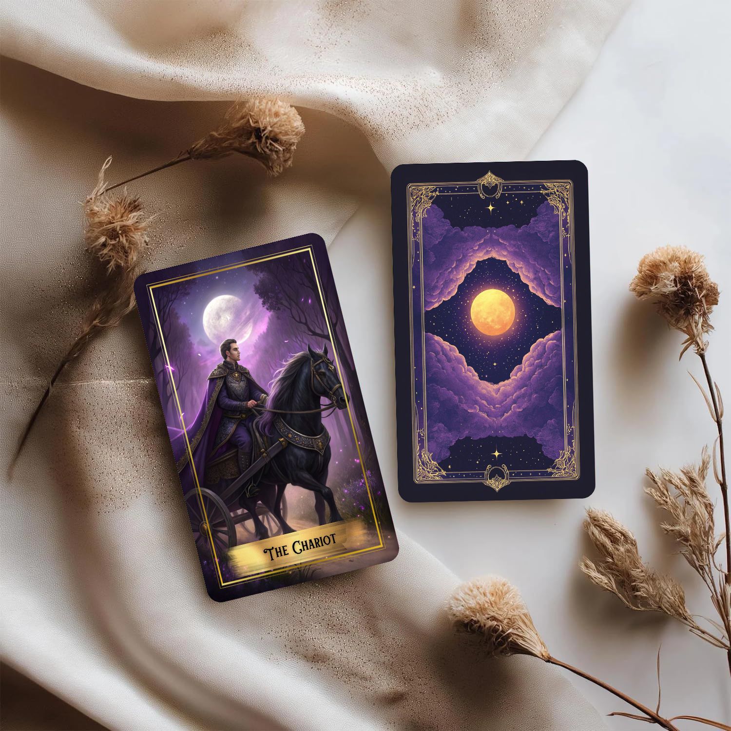 Karty Tarota Purple Moon z prz – Tarot Cards Deck With Guidebook recenzja i cena